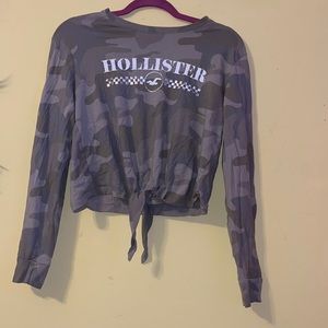 Hollister long sleeve cropped shirt